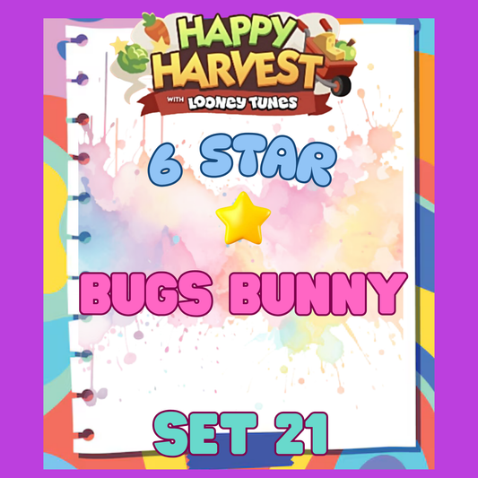 BUGS BUNNY - 6🌟 Set 21 - Monopoly Go Sticker