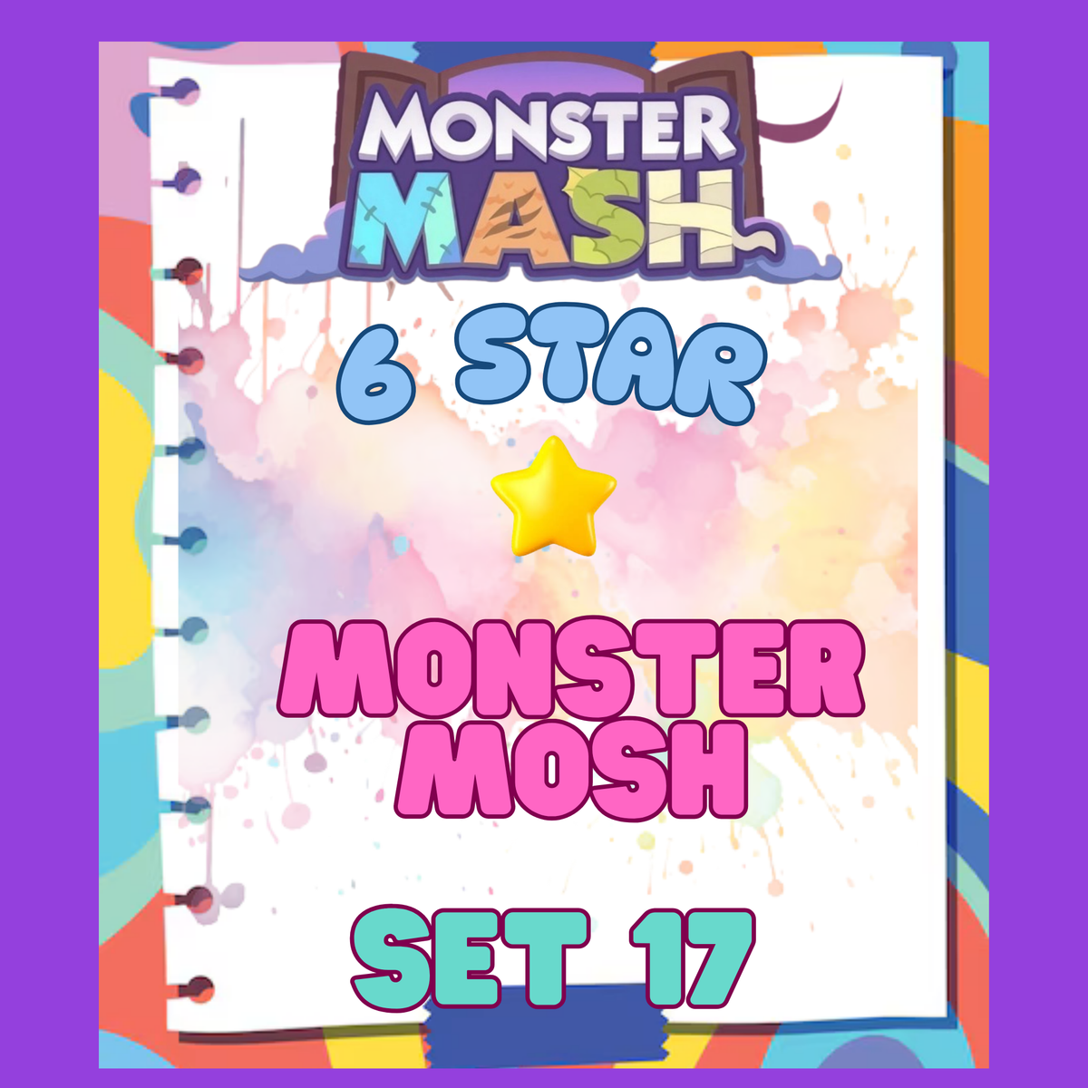 MONSTER MOSH - 6🌟 Set 17 - Monopoly Go Sticker