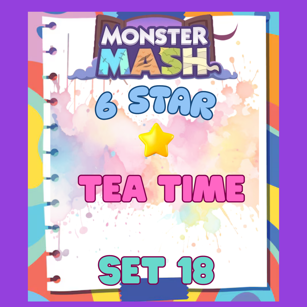 TEA TIME - 6🌟 Set 18 - Monopoly Go Sticker