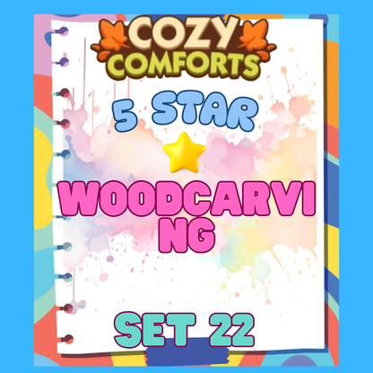 WOODCARVING - 5🌟 Set 22 - Monopoly Go Sticker