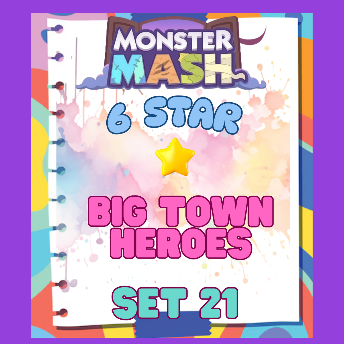 BIG TOWN HEROES - 6🌟 Set 21 - Monopoly Go Sticker