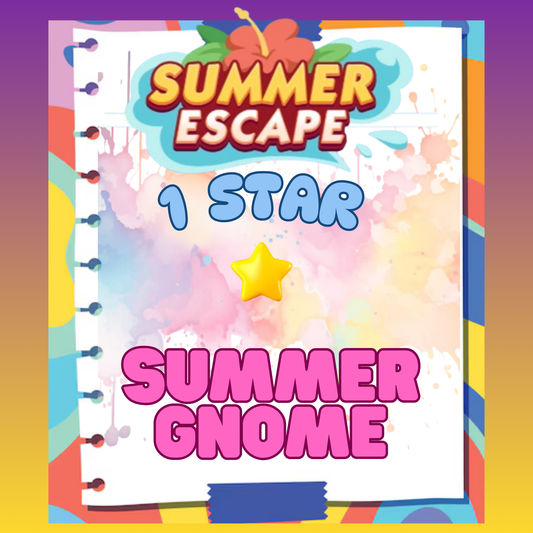 SUMMER GNOME - 1🌟 Set 2 - Monopoly Go Sticker