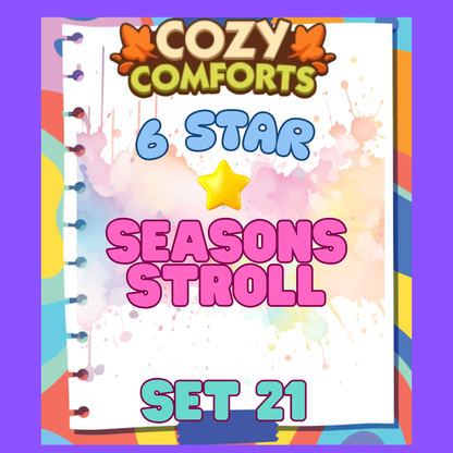SEASONS STROLL - 6🌟 Set 21 - Monopoly Go Sticker