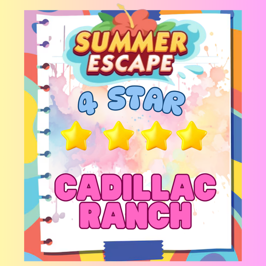 CADILLAC RANCH - 4🌟 Set 16 - Monopoly Go Sticker