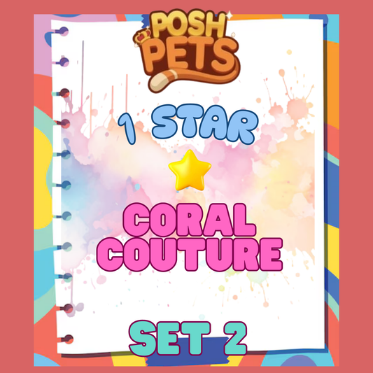 CORAL COUTURE - 1🌟 Set 2 - Monopoly Go Sticker