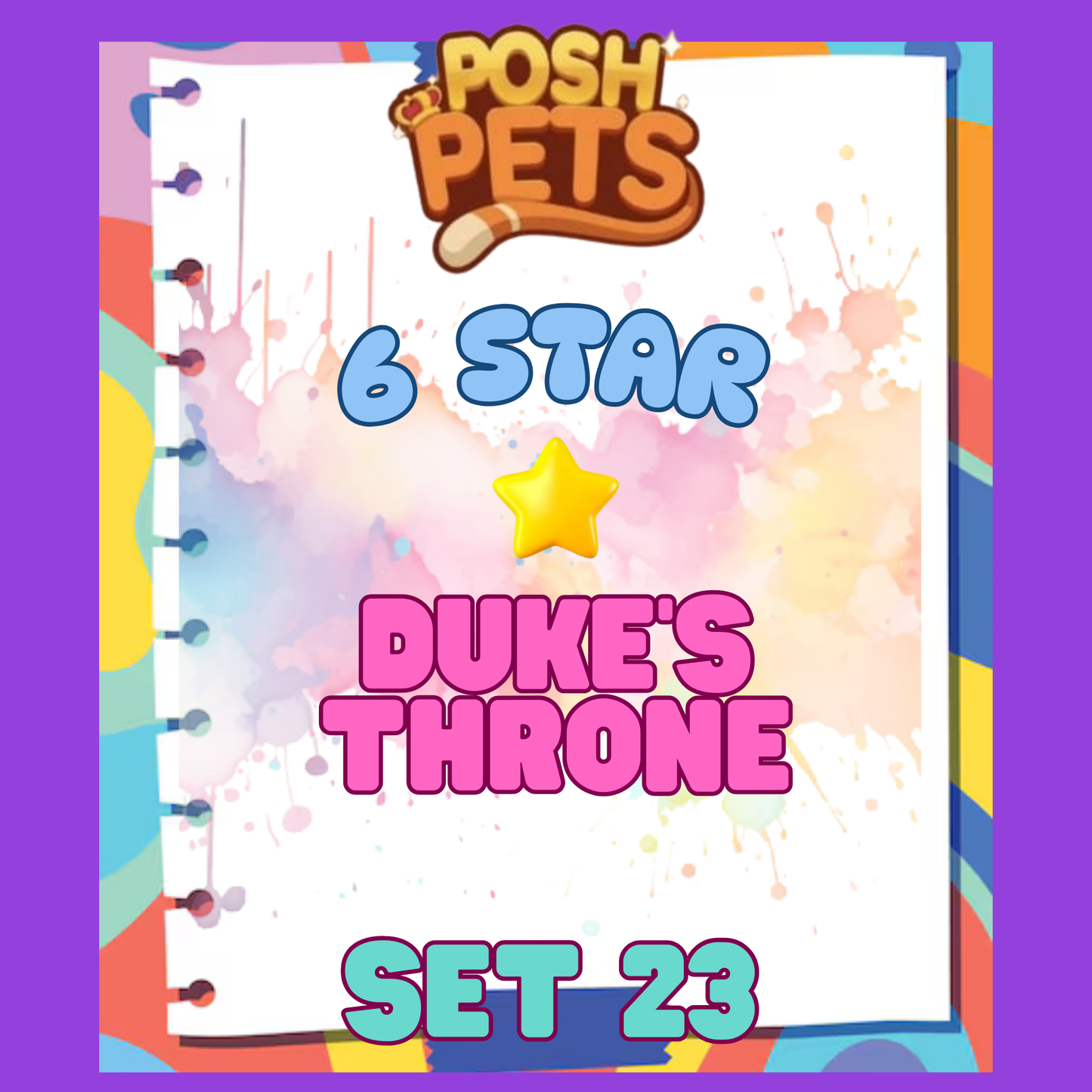 DUKE'S THRONE - 6🌟 Set 23 - Monopoly Go Sticker