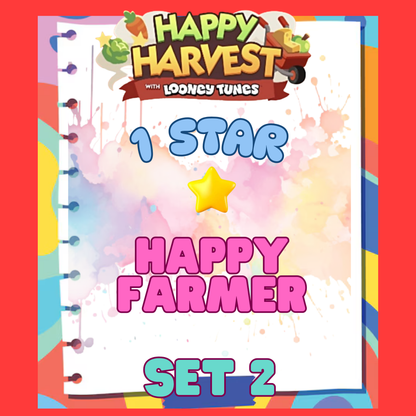 HAPPY FARMER - 1🌟 Set 2 - Monopoly Go Sticker