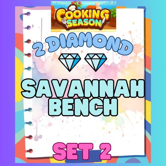 SAVANNAH BENCH - 2⭐ Set 2 -  Carnival Tycoon Sticker