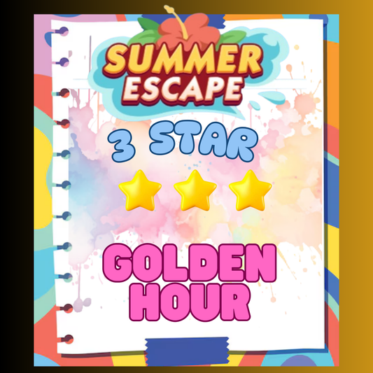 GOLDEN HOUR - 3🌟 Set 6 - Monopoly Go Sticker