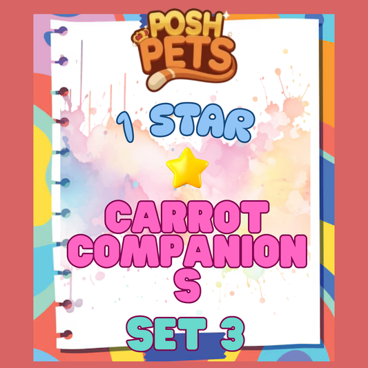 CARROT COMPANIONS - 1🌟 Set 3 - Monopoly Go Sticker