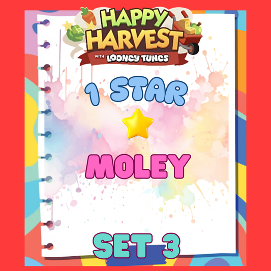 MOLEY - 1🌟 Set 3 - Monopoly Go Sticker