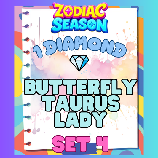 BUTTERFLY TAURUS LADY - 1⭐ Set 4 - Carnival Tycoon Sticker