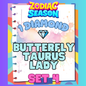 BUTTERFLY TAURUS LADY - 1⭐ Set 4 - Carnival Tycoon Sticker