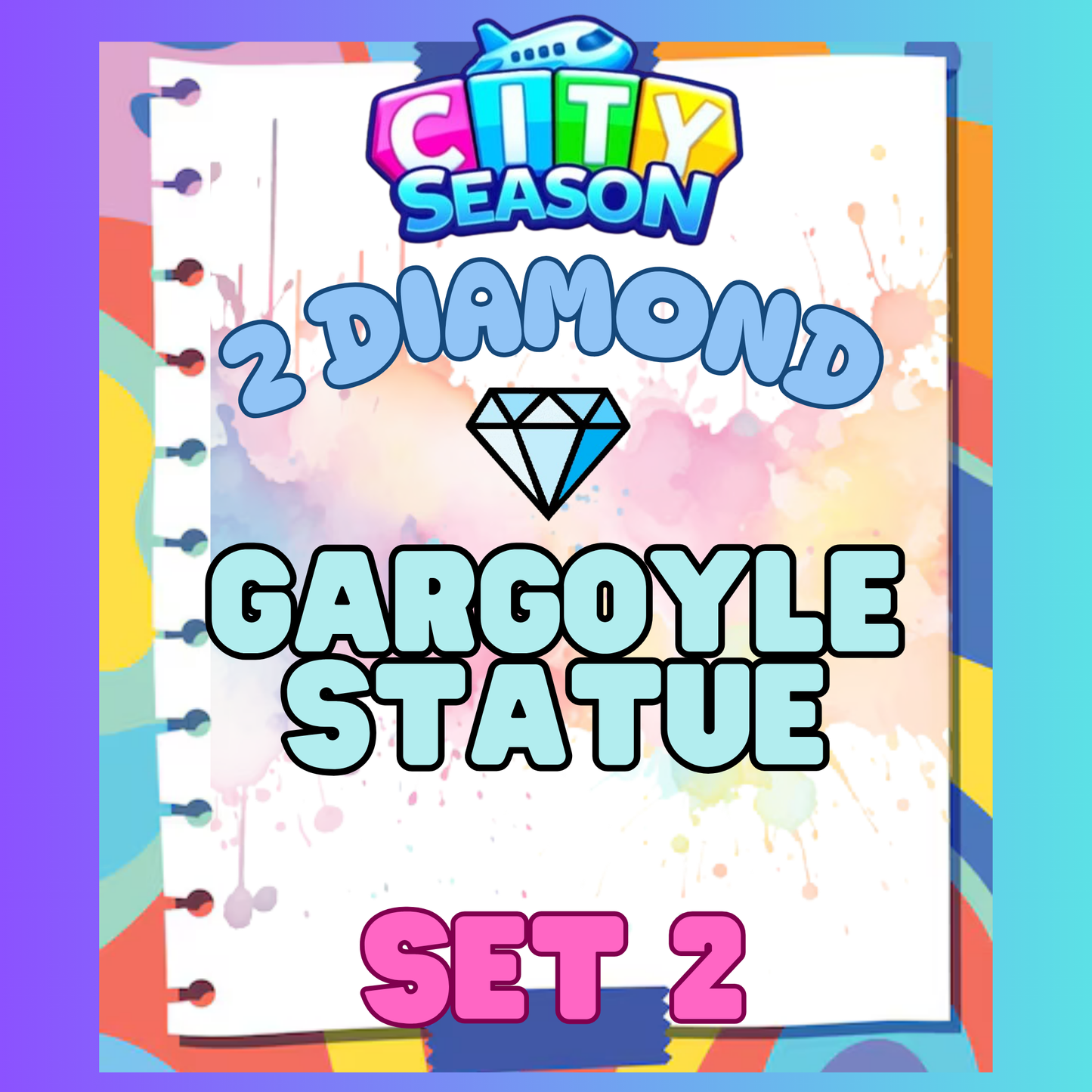 GARGOYLE STATUE - 2⭐ Set 2 - Carnival Tycoon Sticker