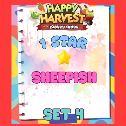 SHEEPISH - 1🌟 Set 4 - Monopoly Go Sticker