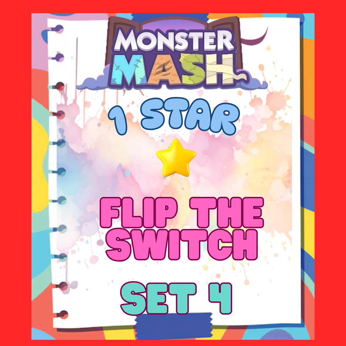 FLIP THE SWITCH - 1🌟 Set 4 - Monopoly Go Sticker