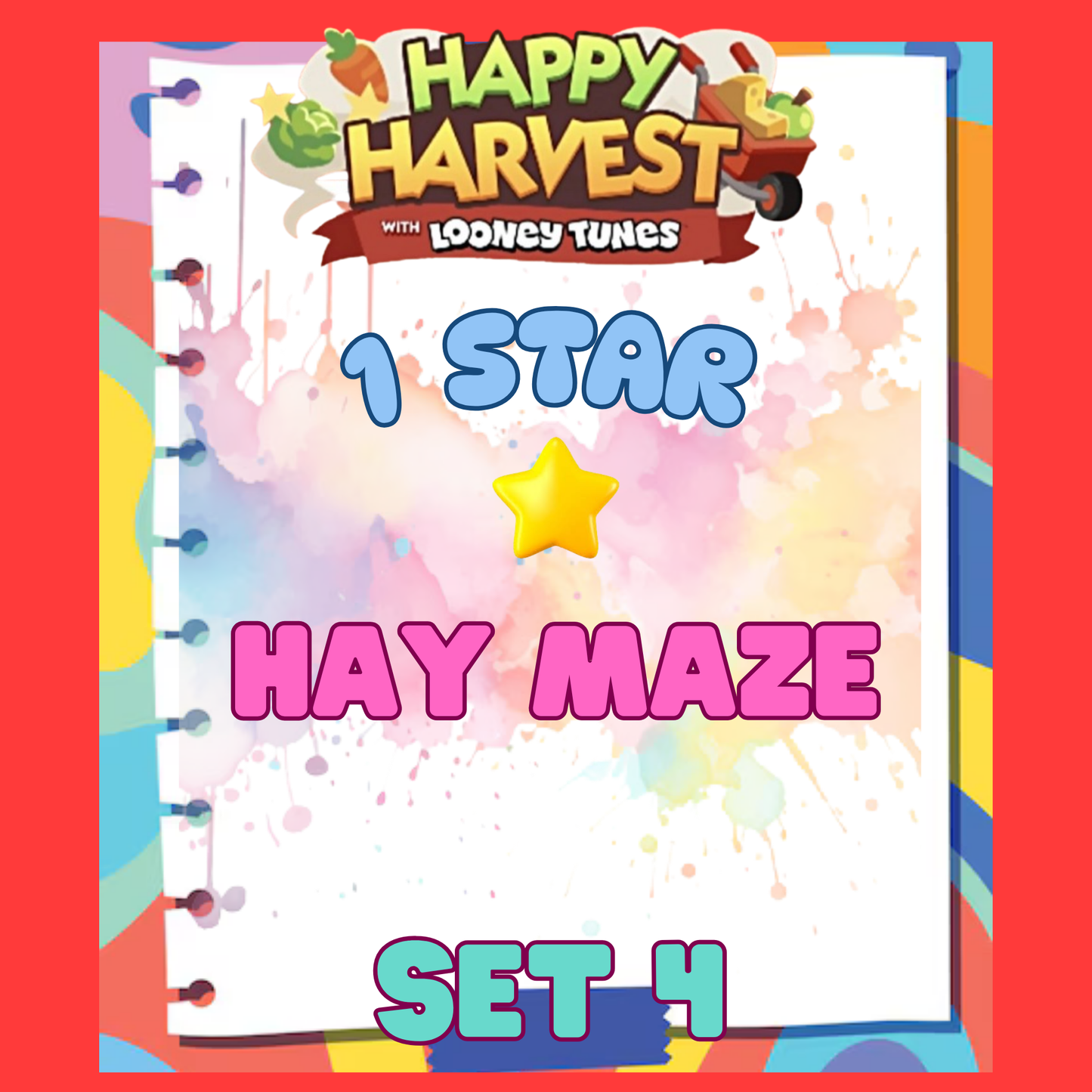 HAY MAZE - 1🌟 Set 4 - Monopoly Go Sticker