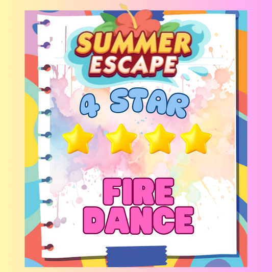 FIRE DANCE  - 4🌟 Set 10 - Monopoly Go Sticker