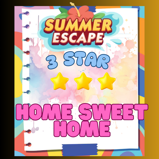 HOME SWEET HOME  - 3🌟 Set 7 - Monopoly Go Sticker