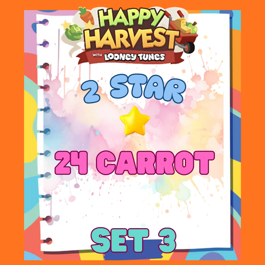 24 CARROT - 2🌟 Set 3 - Monopoly Go Sticker
