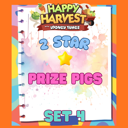 PRIZE PIGS - 2🌟 Set 4 - Monopoly Go Sticker
