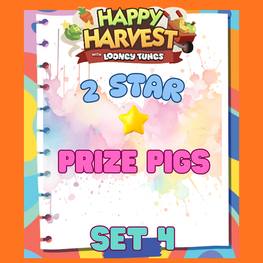 PRIZE PIGS - 2🌟 Set 4 - Monopoly Go Sticker