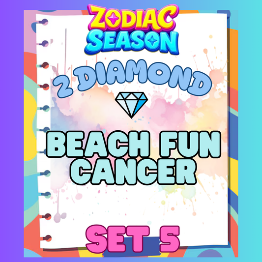BEACH FUN CANCER - 2⭐ Set 5 - Carnival Tycoon Sticker