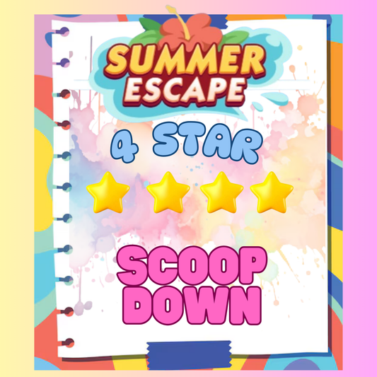 SCOOP DOWN - 4🌟 Set 11 - Monopoly Go Sticker