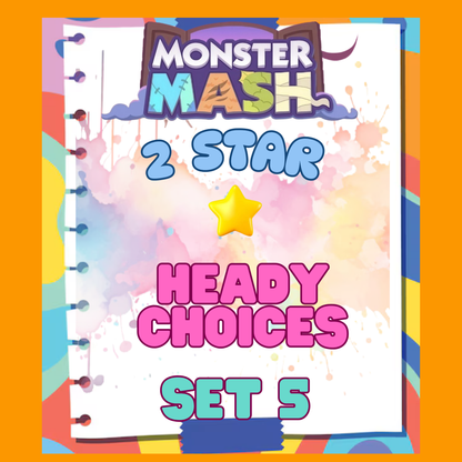 HEADY CHOICES - 2🌟 Set 5 - Monopoly Go Sticker