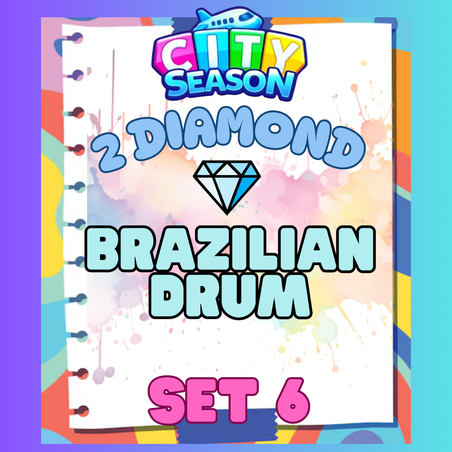 BRAZILIAN DRUM - 2⭐ Set 6 - Carnival Tycoon Sticker