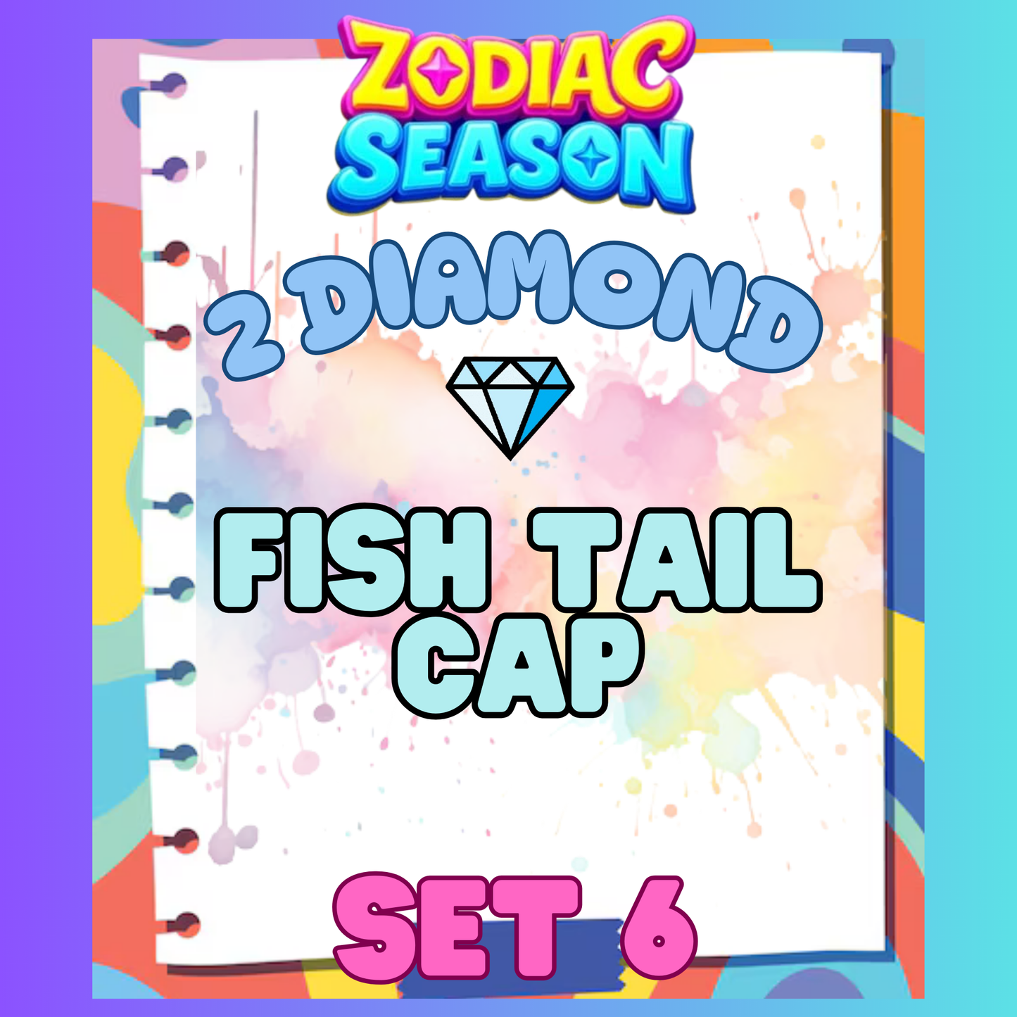 FISH TAIL CAP - 2⭐ Set 6 - Carnival Tycoon Sticker