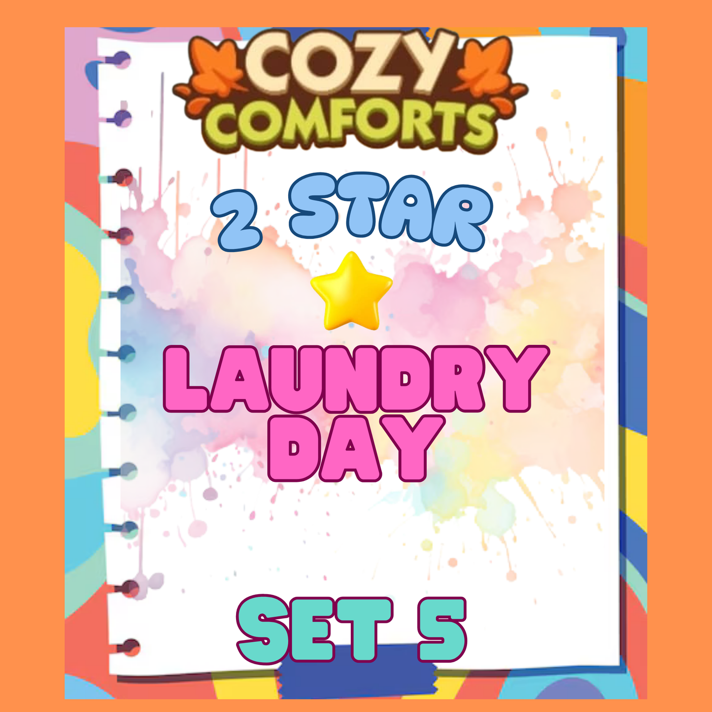LAUNDRY DAY - 2🌟 Set 5 - Monopoly Go Sticker