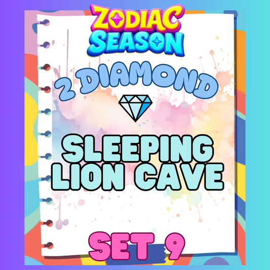 SLEEPING LION CAVE - 2⭐ Set 9 - Carnival Tycoon Sticker