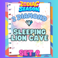SLEEPING LION CAVE - 2⭐ Set 9 - Carnival Tycoon Sticker