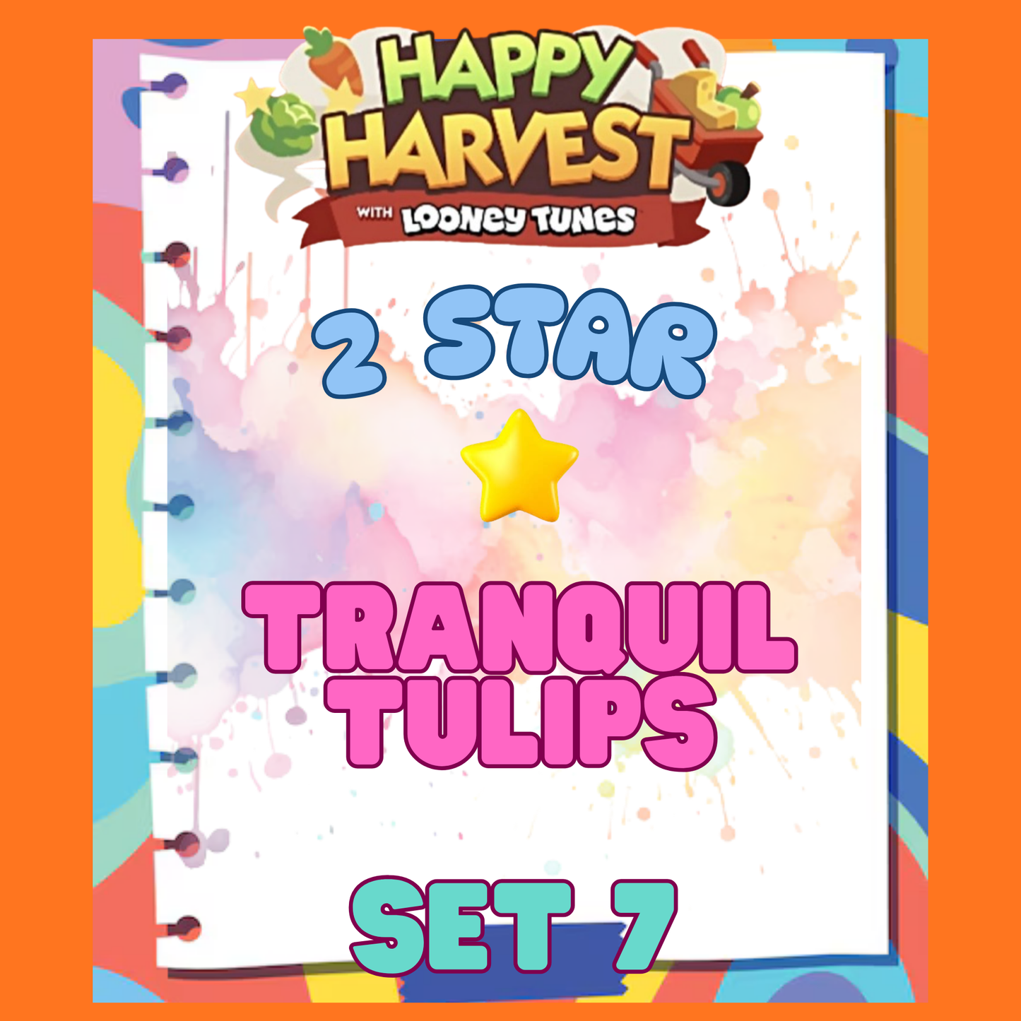 TRANQUIL TULIPS - 2🌟 Set 7 - Monopoly Go Sticker