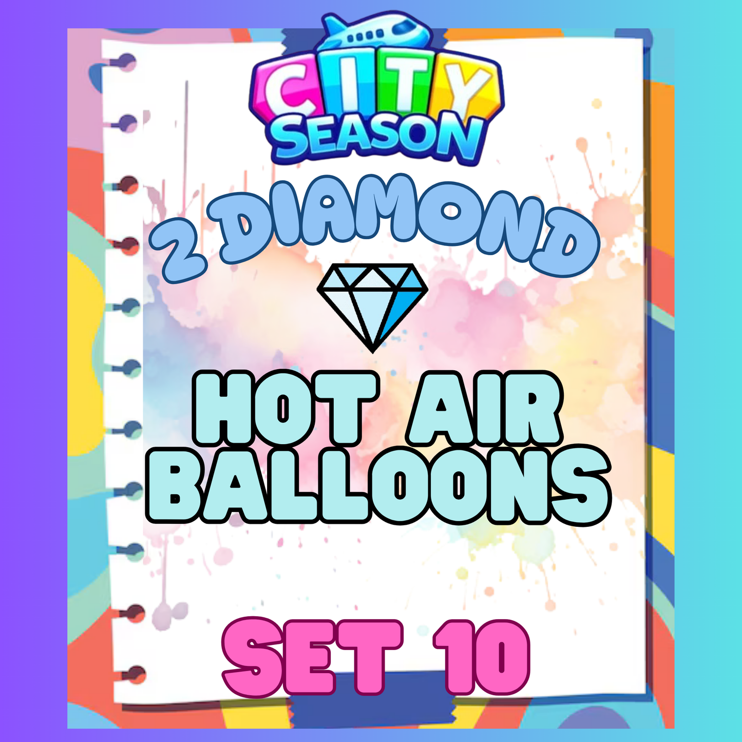HOT AIR BALLOONS - 2⭐ Set 10 - Carnival Tycoon Sticker