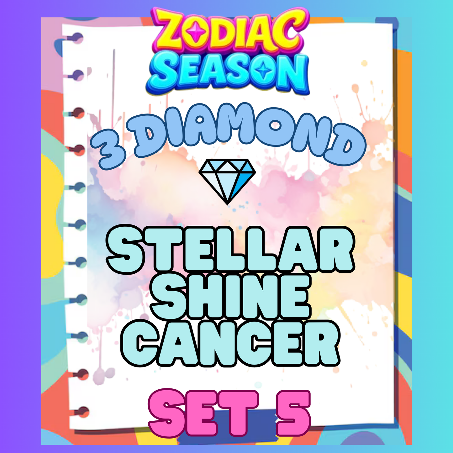 STELLAR SHINE CANCER - 3⭐ Set 5 - Carnival Tycoon Sticker