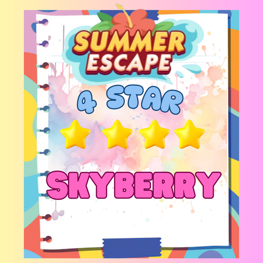 SKYBERRY - 4🌟 Set 12 - Monopoly Go Sticker