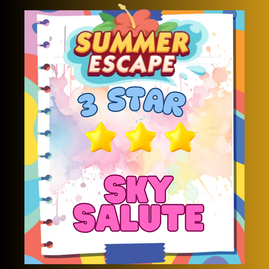 SKY SALUTE  - 3🌟 Set 8 - Monopoly Go Sticker