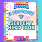 SERPENT HEAD ICON - 3⭐ Set 7 - Carnival Tycoon Sticker