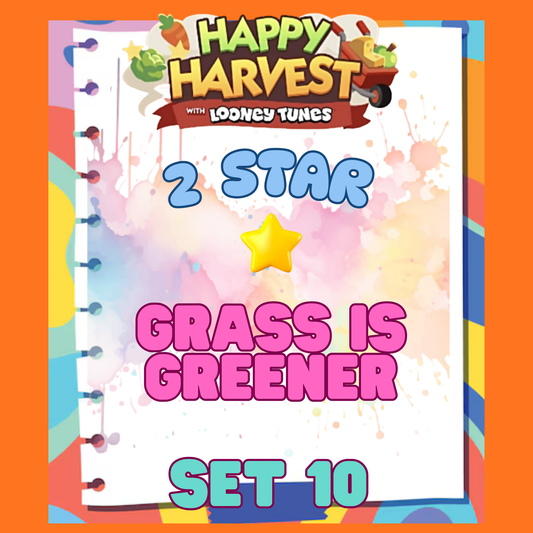 GRASS IS GREENER - 2🌟 Set 10 - Monopoly Go Sticker