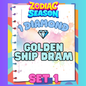 GOLDEN SHIP DRAM - 1⭐ Set 1 - Carnival Tycoon Sticker