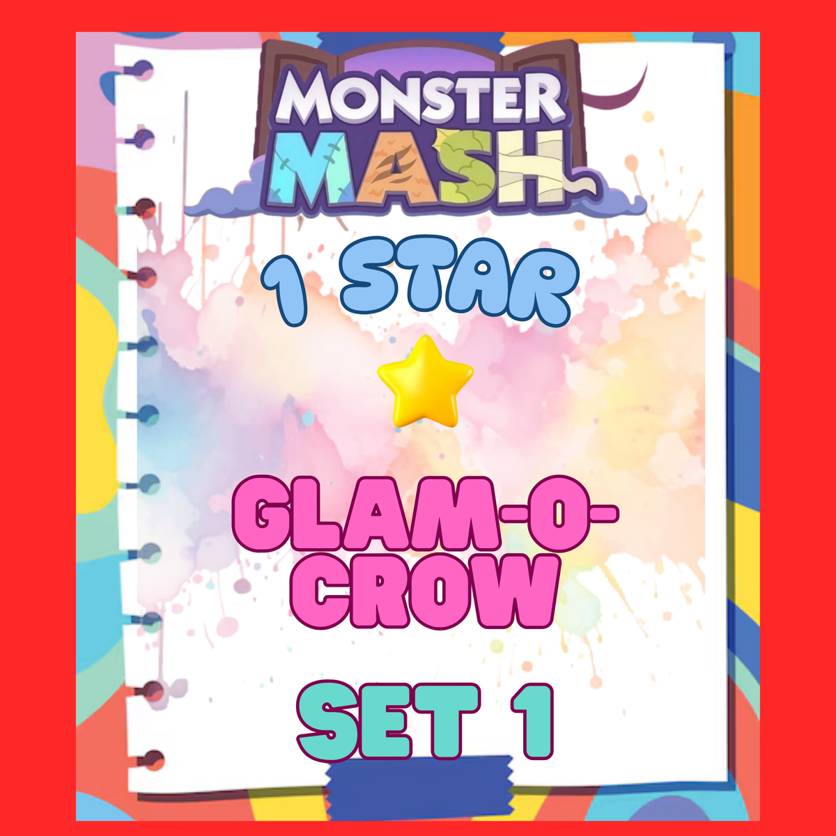 GLAM-O-CROW - 1🌟 Set 1 - Monopoly Go Sticker