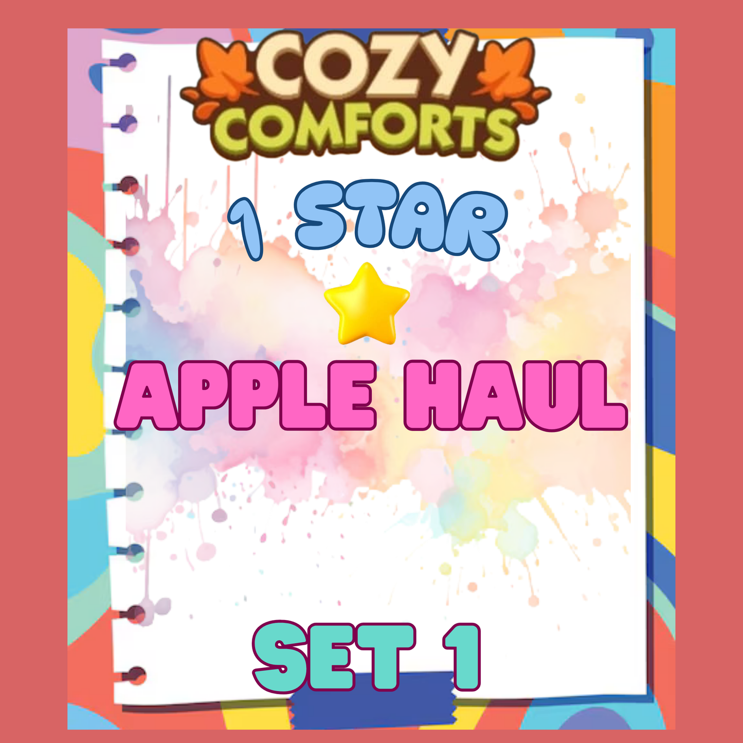 APPLE HAUL - 1🌟 Set 1 - Monopoly Go Sticker