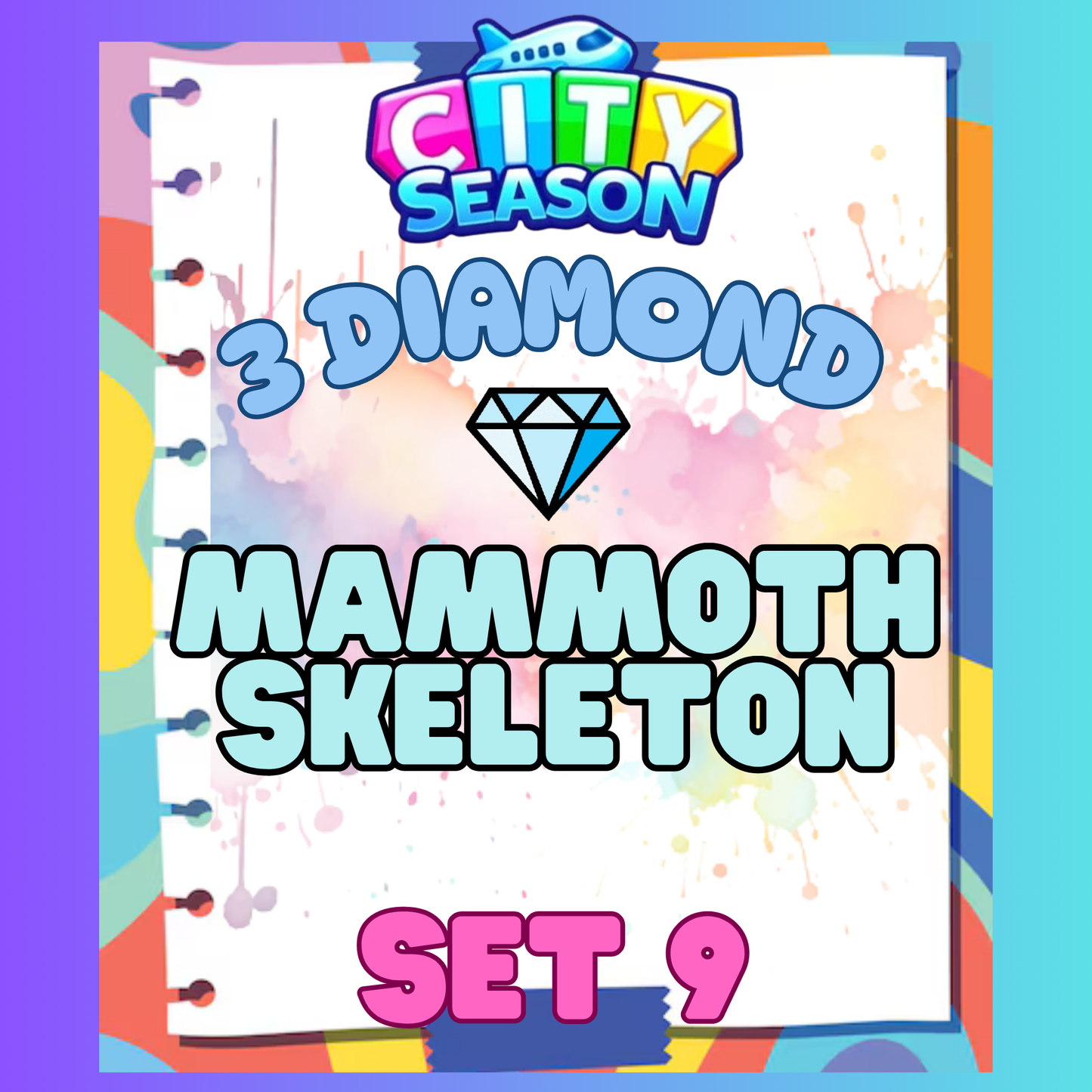 MAMMOTH SKELETON - 3⭐ Set 9 - Carnival Tycoon Sticker