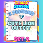CUTE LION OUTFIT - 3⭐ Set 9 - Carnival Tycoon Sticker
