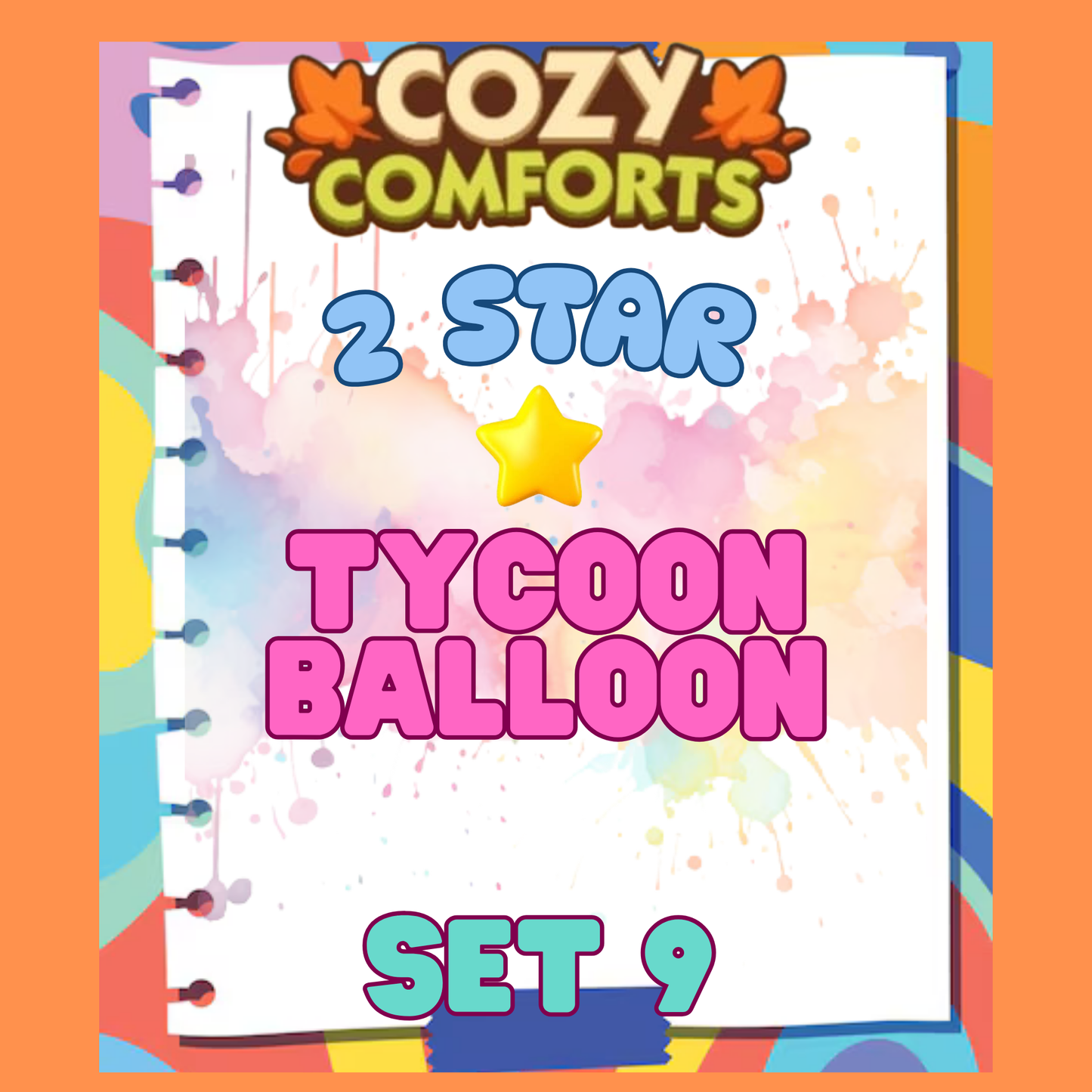 TYCOON BALLOON - 2🌟 Set 9 - Monopoly Go Sticker
