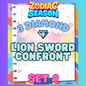LION SWORD CONFRONT - 3⭐ Set 9 - Carnival Tycoon Sticker