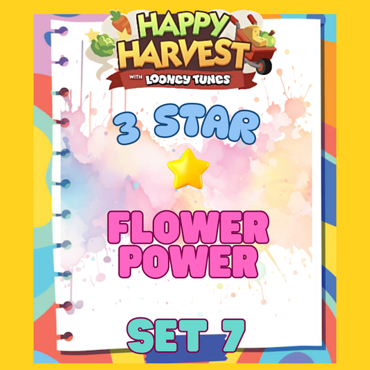 FLOWER POWER - 3🌟 Set 7 - Monopoly Go Sticker