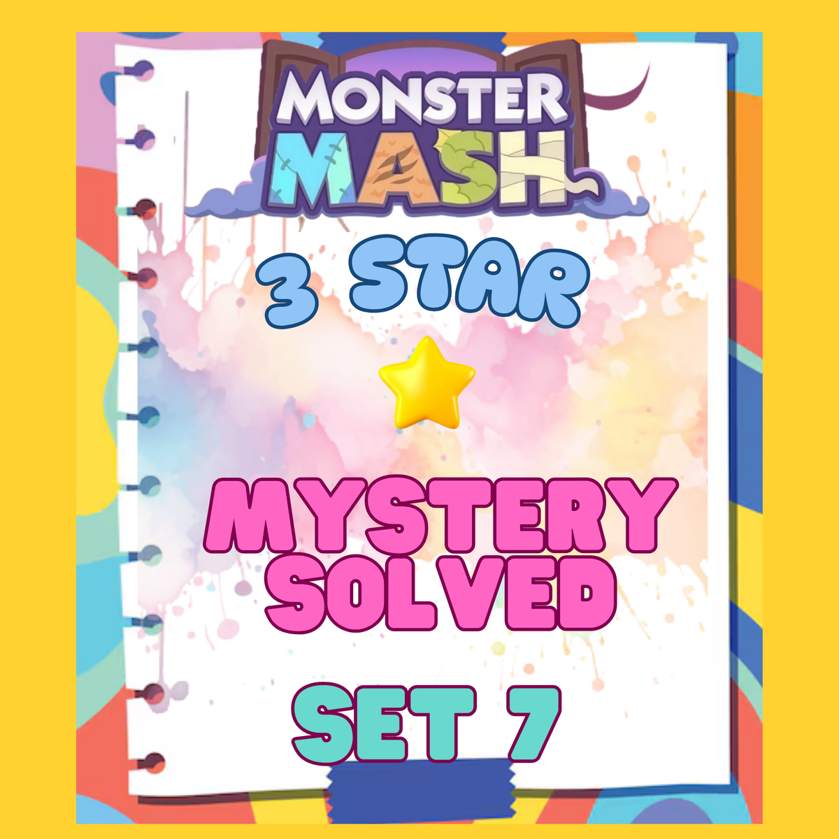 MYSTERY SOLVED - 3🌟 Set 7 - Monopoly Go Sticker